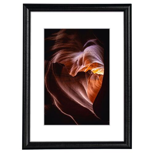 Cadre photo en bois "Phoenix", noir, 30 x 40 cm