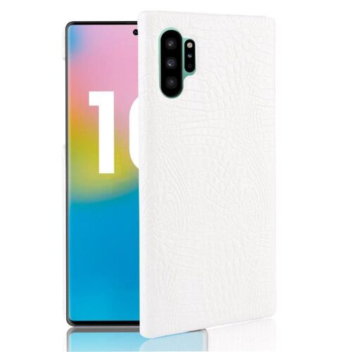 Classique Élégant Étui Pour Samsung Galaxy Note 10 Pro Plus Mode Classique D'alligator Anti Éraflure Housse De Protection Compatibilité - Blanc