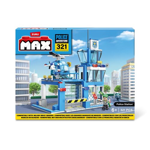 Max Build More Police Station Medium Brick Set (321 Bricks)