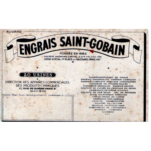 Buvard//Engrais Saint Gobin
