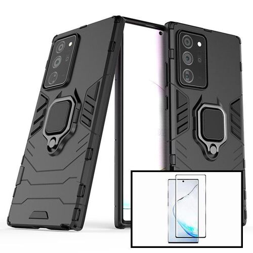 Kit Verre Trempé 5d Full + Coque Military Defender Ring Anti-Impact Pour Samsung Galaxy Note 20 Ultra 5g