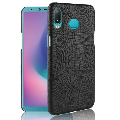 Classique Élégant Étui Pour Samsung Galaxy A6s Anti Éraflure Mode Classique D'alligator Housse De Protection Compatibilité - Noir