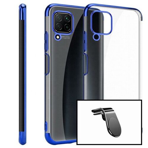 Kit Support Magnétique L pour Voiture + Coque SlimArmor pour Xiaomi Mi Note 10 Lite - Bleu