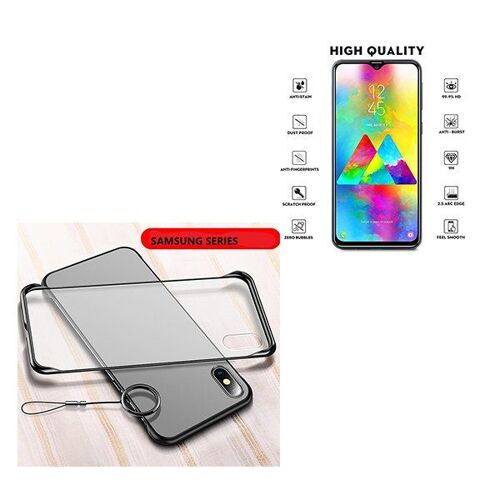 Kit De Verre Trempé 5d Full Cover + Coque Sans Bordures Pour Samsung A10s