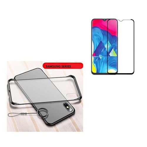 Kit De Verre Trempé 5d Full Cover + Coque Sans Bordures Pour Samsung A10