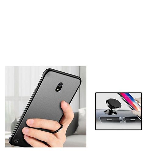 Kit Support Magnétique De Voiture + Coque Sans Bordures Pour Xiaomi Redmi 8a
