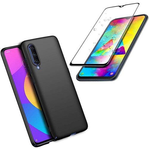 Kit De Verre Trempé 5d Full Cover + Coque Mince Et Rigide Pour Xiaomi Mi 9 Lite