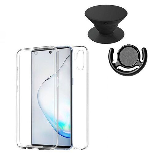 Kit Coque 3x1 360° Impact Protection + 1 GripHolder + 1 Support GripHolder Noir pour Samsung Note 10 Plus