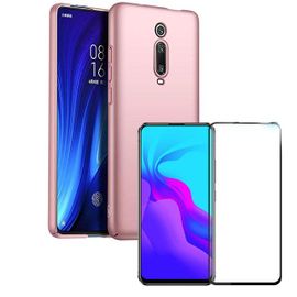 Kit De Verre Trempé 5d Full Cover + Coque Mince Et Rigide Pour Xiaomi Mi 9t Pro - Rose