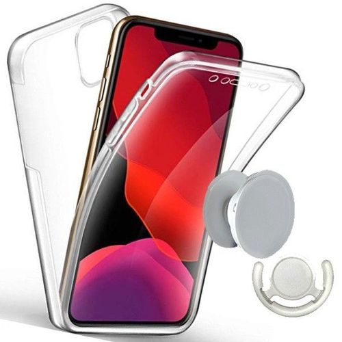 Kit Coque 3x1 360°Impact Protection + 1 Gripholder + 1 Support Gripholder Blanc Pour Iphone 11 Pro