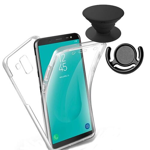 Kit Coque 3x1 360° Anti Choc + 1 GripHolder + 1 Support GripHolder Noir pour Samsung A60
