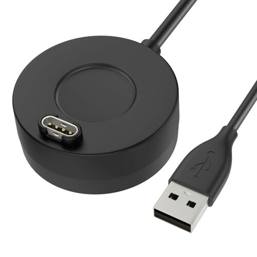 Chargeur Compatible avec Garmin Fenix 7/7S/7X/6/6S/6X Pro/5/5S/5X/Vivoactive 3/4/4S/Forerunner 45/55/245/745/945/Venu 2/2S/2 Plus/Sq/Instinct, Station de Charge avec Câble de Données USB - Noir