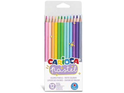 Pack 12 Crayons De Couleur Pastel Pastel Carioca 43034
