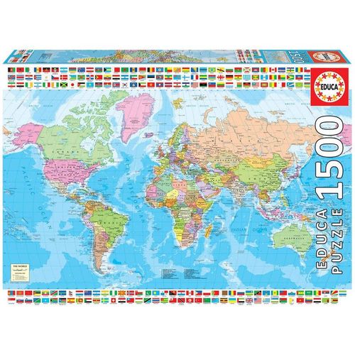 Genuine  1500 Carte Du Monde Politique