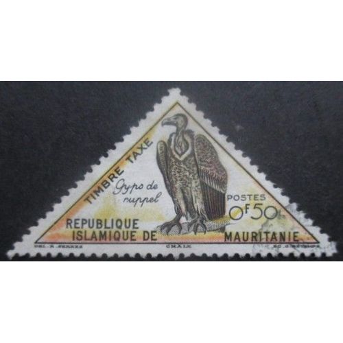 Mauritanie Taxe N°34 Rapace Oblitéré
