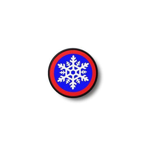 Patch Badge Insigne Ecusson Imprime Thermocollant Panneau Neige Flocon Ski