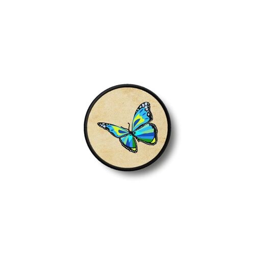 Patch Badge Insigne Ecusson Imprime Thermocollant Papillon Bleu