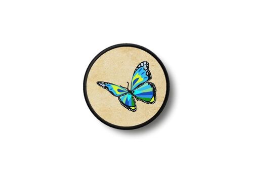 Patch Badge Insigne Ecusson Imprime Thermocollant Papillon Bleu