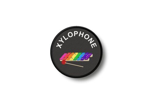 Patch Badge Insigne Ecusson Imprime Thermocollant Xylophone Instument Musique