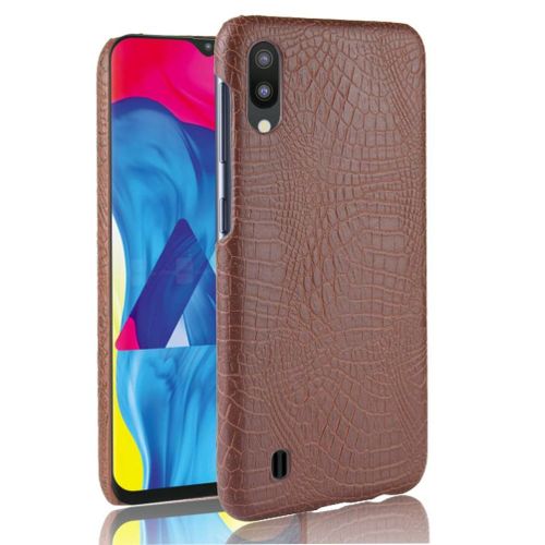 Classique Élégant Étui Pour Samsung Galaxy M10 Housse De Protection Anti Éraflure Mode Classique D'alligator Compatibilité - Le Brun