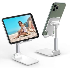 Support Universel Magnétique Pour Téléphone Et Tablette - Aluminium, Réglable, Chargement Qi - Pour Bureau