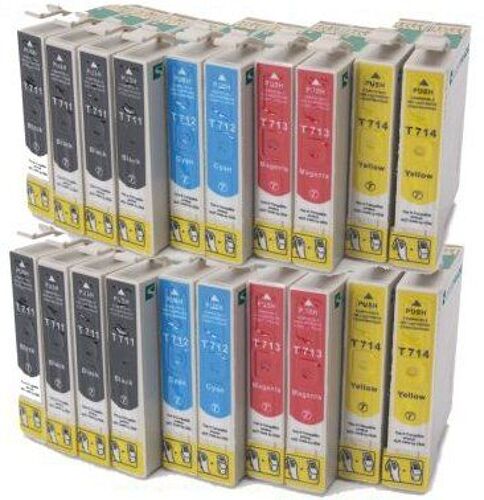 Encres compatibles 20 en remplacement de Epson T0441 T0442 T0443 T0444 pour les imprimantes Stylus C64 C66 C84 C84N C84WN C86 CX3600 CX3650 CX4600 CX6400 CX6600