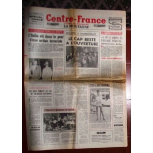 Centre France 3sept 1978.Il N'y Jamais Eu D'affaire Médecin Affirme Le Maire De Nice