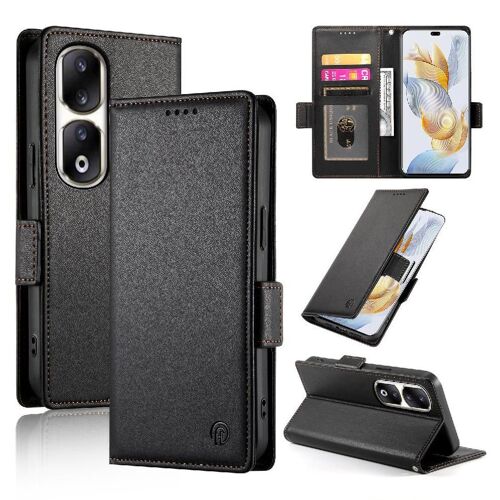 Flip Étui Pour Honneur 90 Pro Emplacements Pour Cartes Flip Affaires Portefeuille Utilisation Quotidienne - Noir