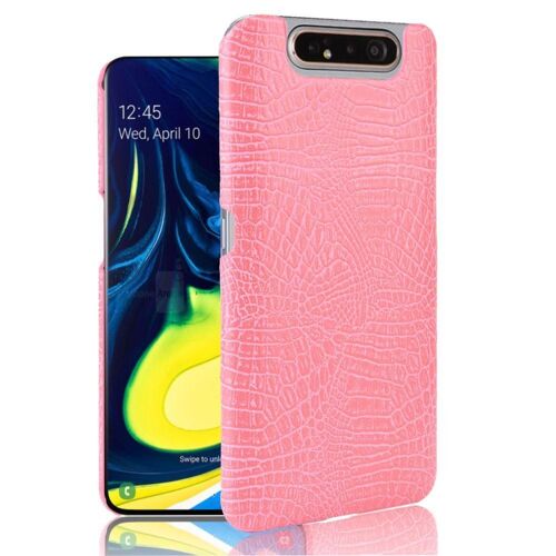 Classique Élégant Étui Pour Samsung Galaxy A80/A90 5g Housse De Protection Mode Classique D'alligator Compatibilité Anti Éraflure - Couleur Rose