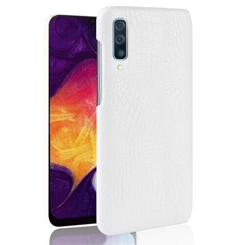 Classique Élégant Étui Pour Samsung Galaxy A70 Anti Éraflure Compatibilité Housse De Protection Mode Classique D'alligator - Blanc