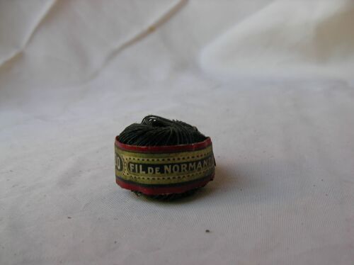 Ww2 France Bobine De Fil Francaise " Fil De Normandie " Fil De Lin Extra Reference ' 120 ' '25m