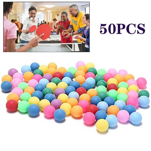 50 Pièces Colorées De Ping Pong, 40mm, 2.4g, Pour Divertissement, Tennis De Table, Couleurs Mélangées Pour Le Jeu Et L'activité De La Loterie