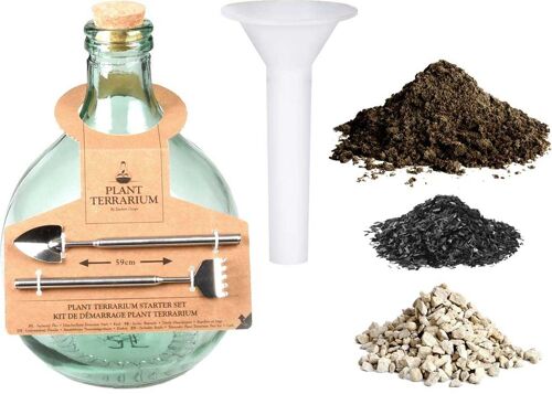 Kit terrarium végétal à faire soi-même DIY 5 litres