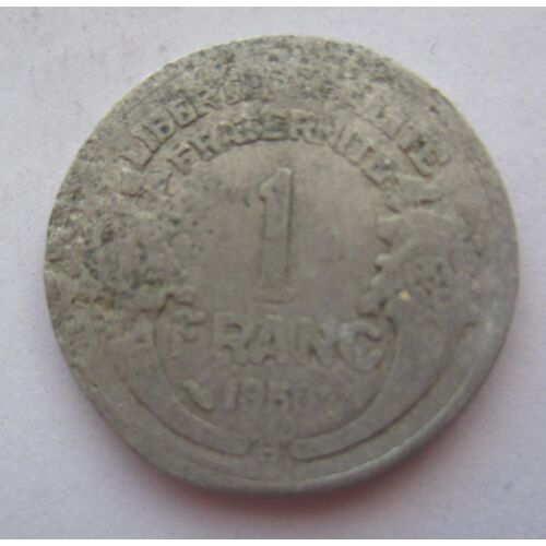 France Pièce 1 Franc Morlon 1950 B En Aluminium