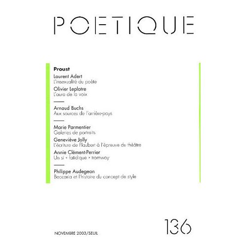 Poétique N° 136 - Proust