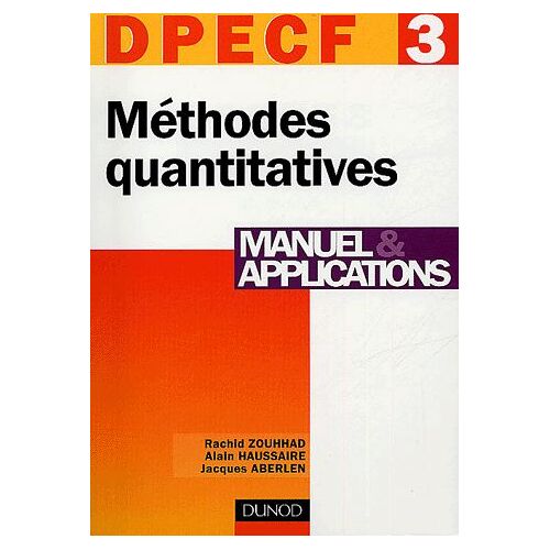 Méthodes Quantitatives Dpecf 3 - Manuel & Applications