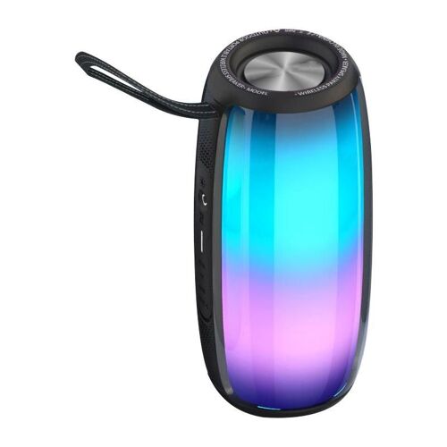 Enceinte Waterproof Bluetooth 5.0 Son Haute Fidélité Lumière RGB Autonomie 6h Noir YONIS
