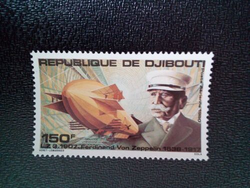 Timbre Djibouti Yt Pa 145 Ferdinand Von Zeppelin 1980 ( 0030904 )