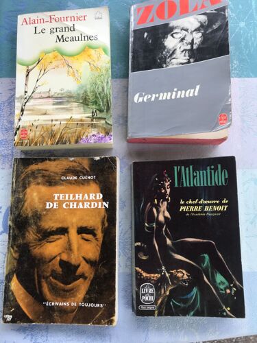 Le Grand Meaulnes De A Fournier / Germinal De Zola /Theilhard De Chardin De C Guénot / L Atlantide De P Benoit : 4 Livres De Poche