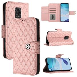 Étui Pour Xiaomi Redmi Note 9s/Note 9 Pro Titulaire De La Carte Portefeuille Couverture Protection Élégante Antichoc Bande De Poignet - Couleur Orange