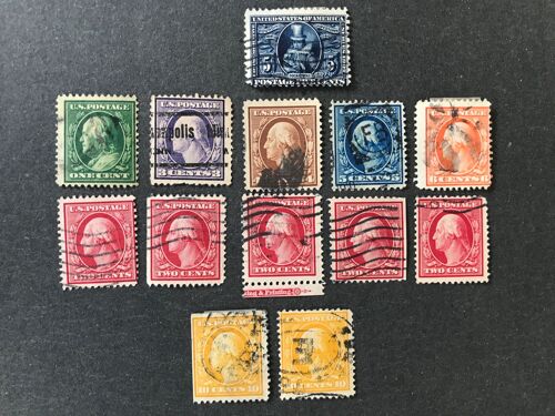 Etats-Unis D’Amerique 13 Timbres De 1907 A 1911 Yvert 166, 172, 174