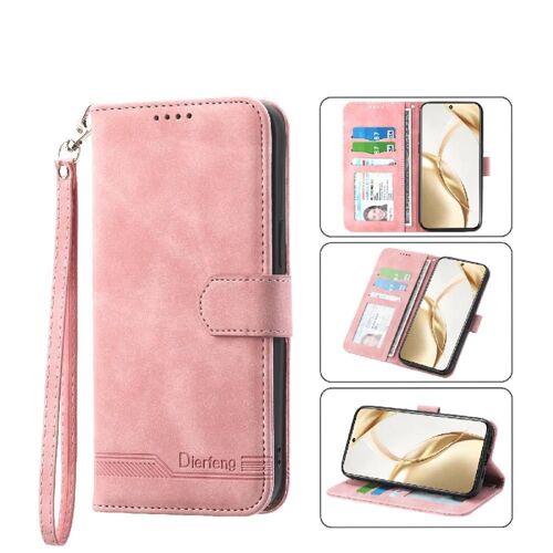 Flip Étui Pour Honneur 200 Fermeture Magnétique Fentes Pour Cartes Premium Bracelet Cash Poche - Couleur Rose