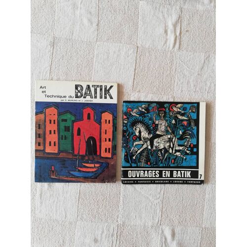 Lot Deux Livres Art Et Technique Du Batik, Par E. Muhling Et J. Janvier N°23, Éditions Selection J. Jacobs Paris, 1965 Et Ouvrages En Batik