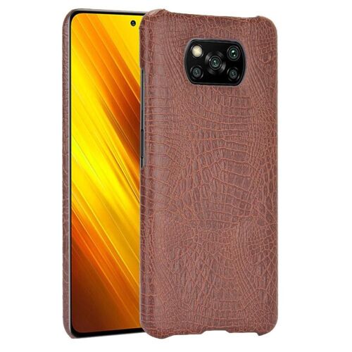 Étui Pour Classique Élégant Xiaomi Poco X3 Nfc Housse De Protection Mode Classique D'alligator Compatibilité Anti Éraflure - Le Brun