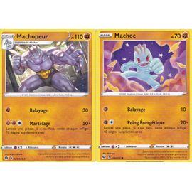 2 Cartes Pokemon - Machopeur - 25/73 + Machoc - 24/73/ - Épée Et Bouclier 3,5 - La Voie Du Maitre