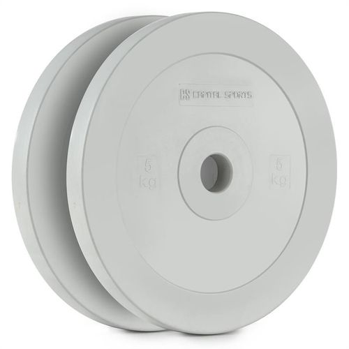 Capital Sports Methoder Paire De Disques Poids En Caoutchouc 5kg ? Gris