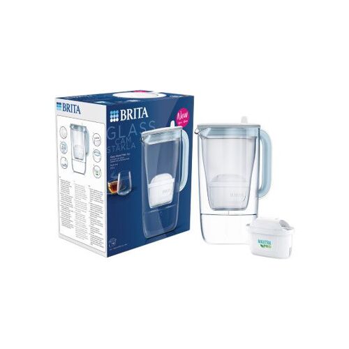 Carafe Filtrante En Verre Brita Led Maxtra Pro Blue, 2,5 L + Filtre À Eau Brita Maxtra Pro All-In-1