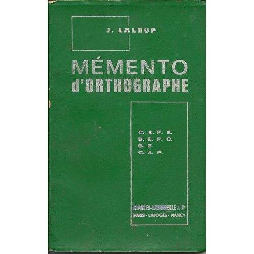 Memento D'orthographe