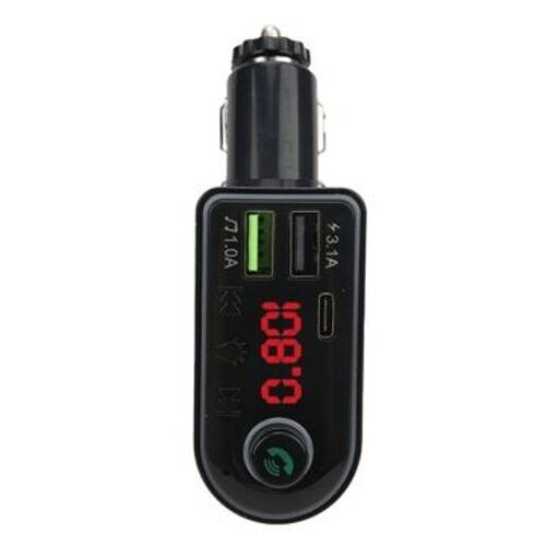 Transmetteur Fm Mp3 Version Bluetooth 5.0 Affichage Numérique Intérieur Coloré Qp25860