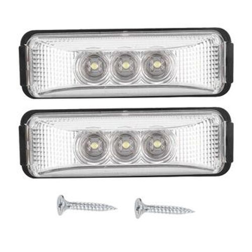2 Pièces Abs Avec Boîtier Pc 12v Haute Lumière Led 3 F3 Côté Perle Qp24994